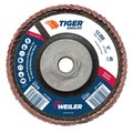 Weiler 5 Tiger Angled (Radial) Ceramic Flap Disc 40C 5/8-11 Nut 51321
